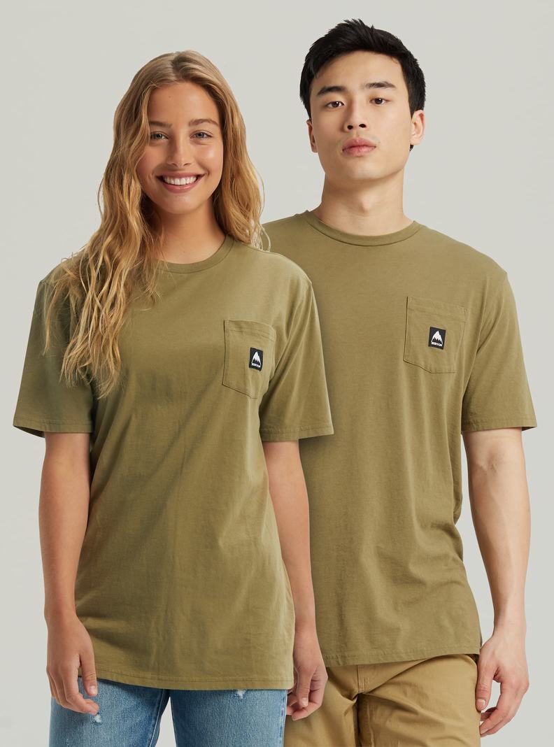 Olive Burton Colfax Short Sleeve Men's T-Shirts | QJWZEX198