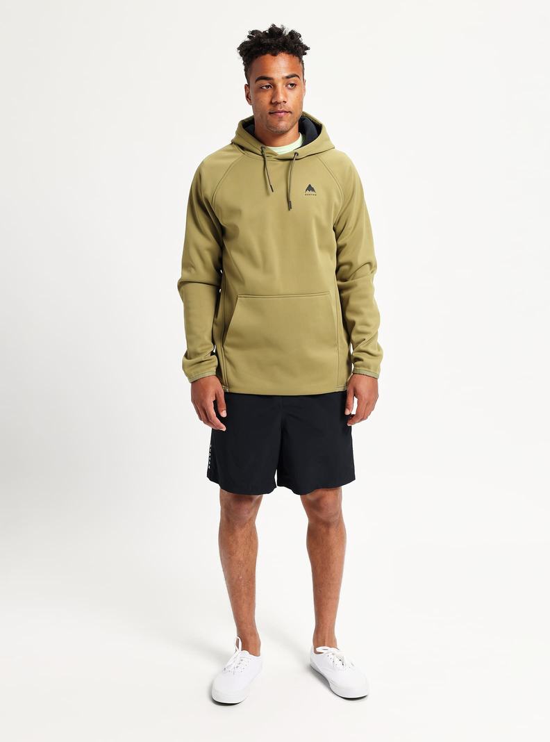 Olive Burton Crown Weatherproof Pullover Fleece Men's Sweatshirts | CPLWVX641