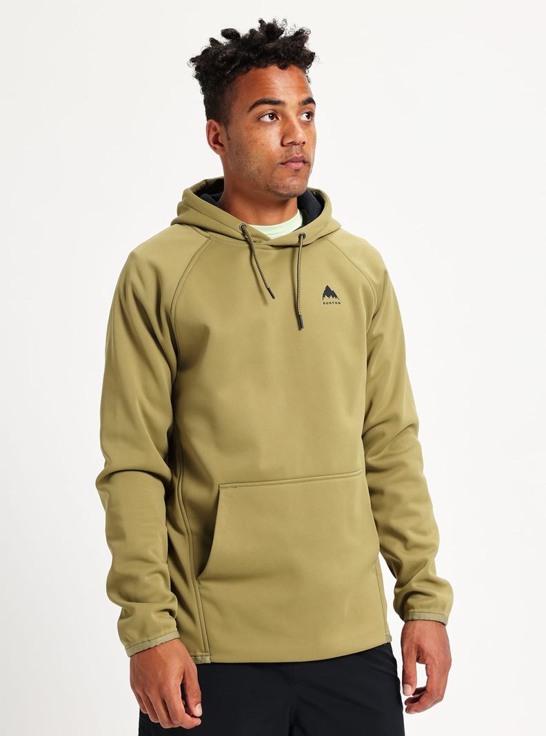 Olive Burton Crown Weatherproof Pullover Fleece Men's Sweatshirts | CPLWVX641