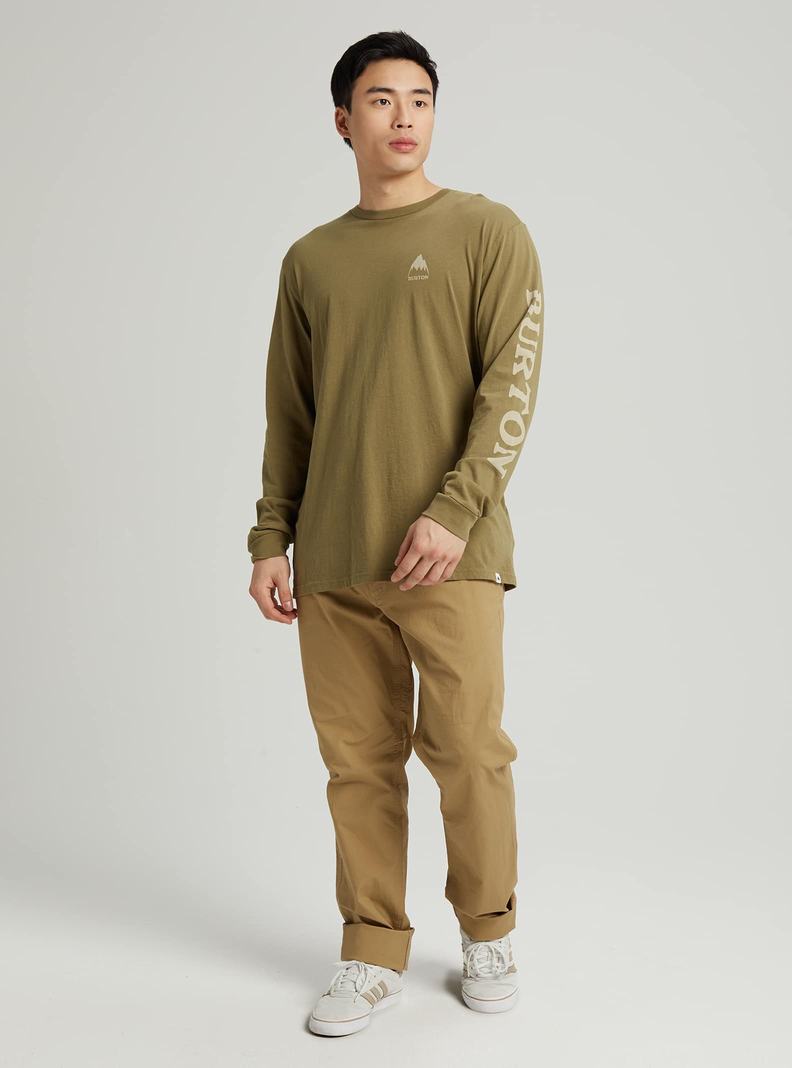 Olive Burton Elite Long Sleeve Men's T-Shirts | NCZQVD248