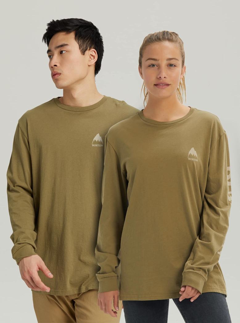 Olive Burton Elite Long Sleeve Men's T-Shirts | NCZQVD248