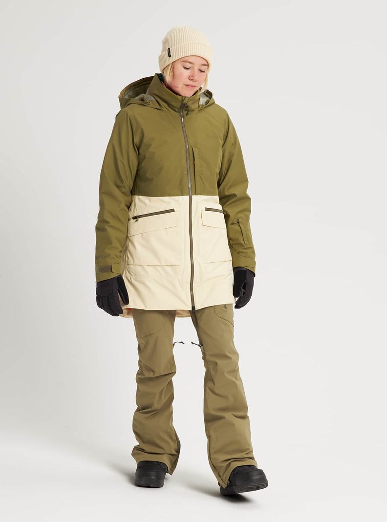 Olive Burton GORE-TEX Treeline Women's Ski Jackets | PAOZCQ321