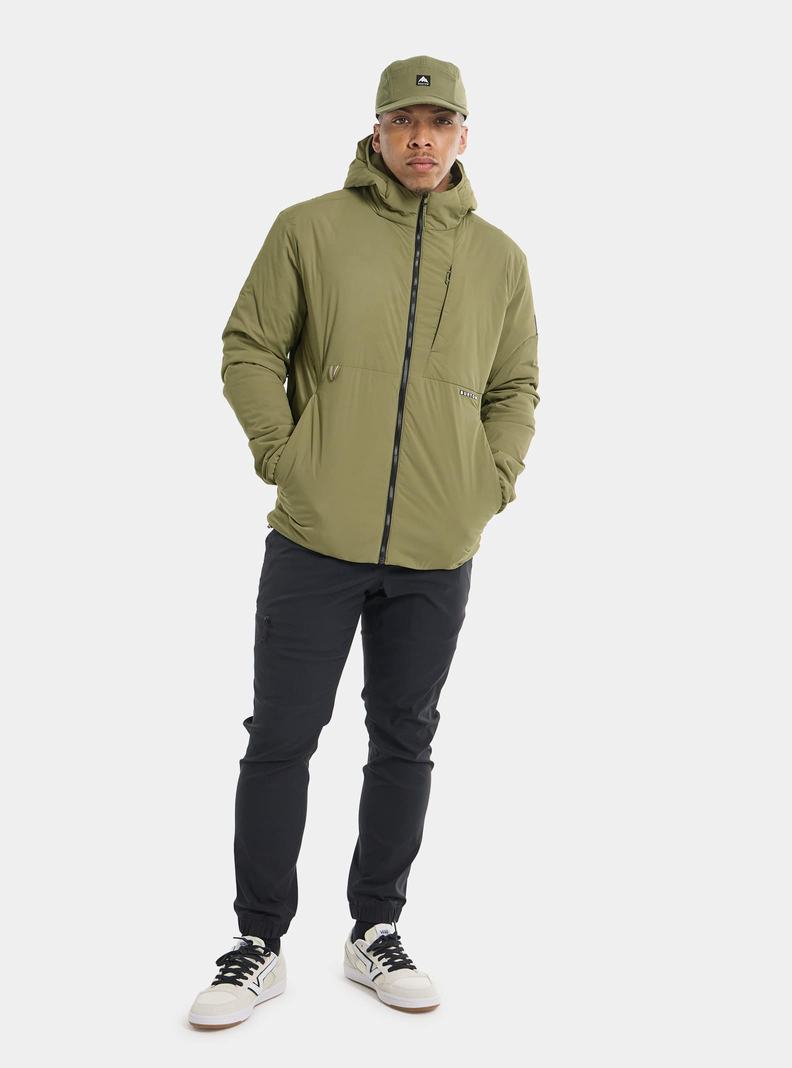 Olive Burton Multipath Hooded Insulated Men's Ski Jackets | UQMASY035