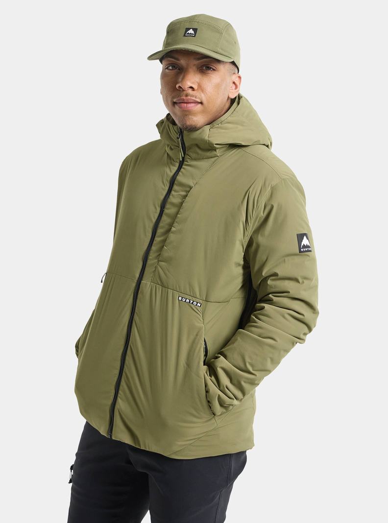 Olive Burton Multipath Hooded Insulated Men's Ski Jackets | UQMASY035