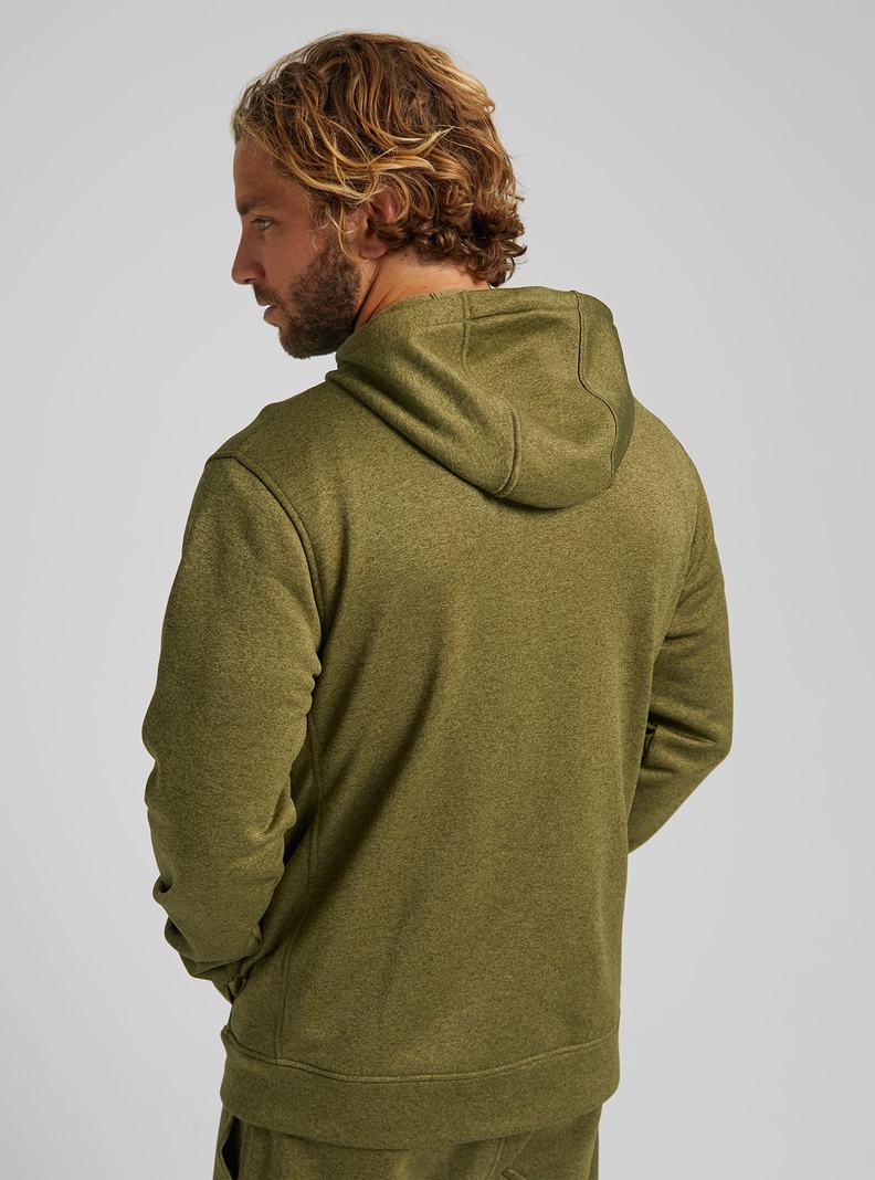 Olive Burton Oak Full-Zip Hoodie Men's Sweatshirts | AGXCZQ293