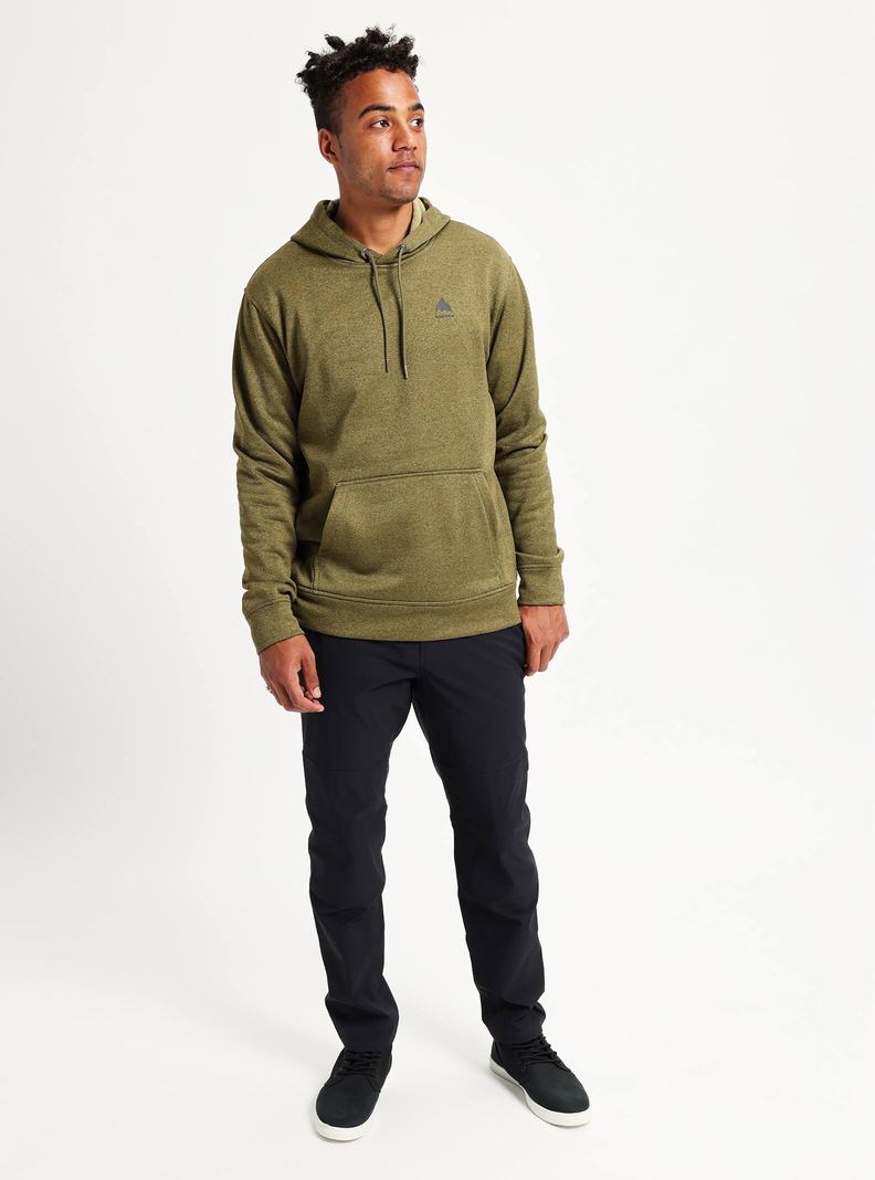 Olive Burton Oak Pullover Men's Hoodies | NHYRLM624