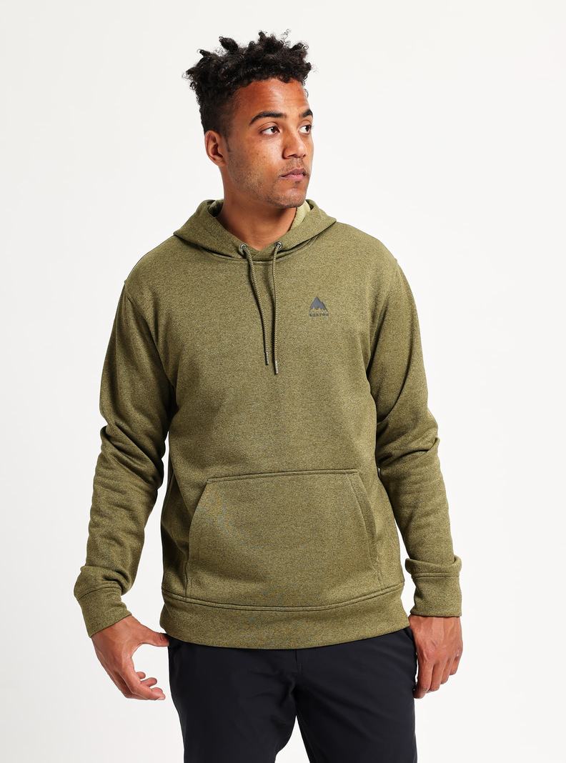 Olive Burton Oak Pullover Men's Hoodies | NHYRLM624