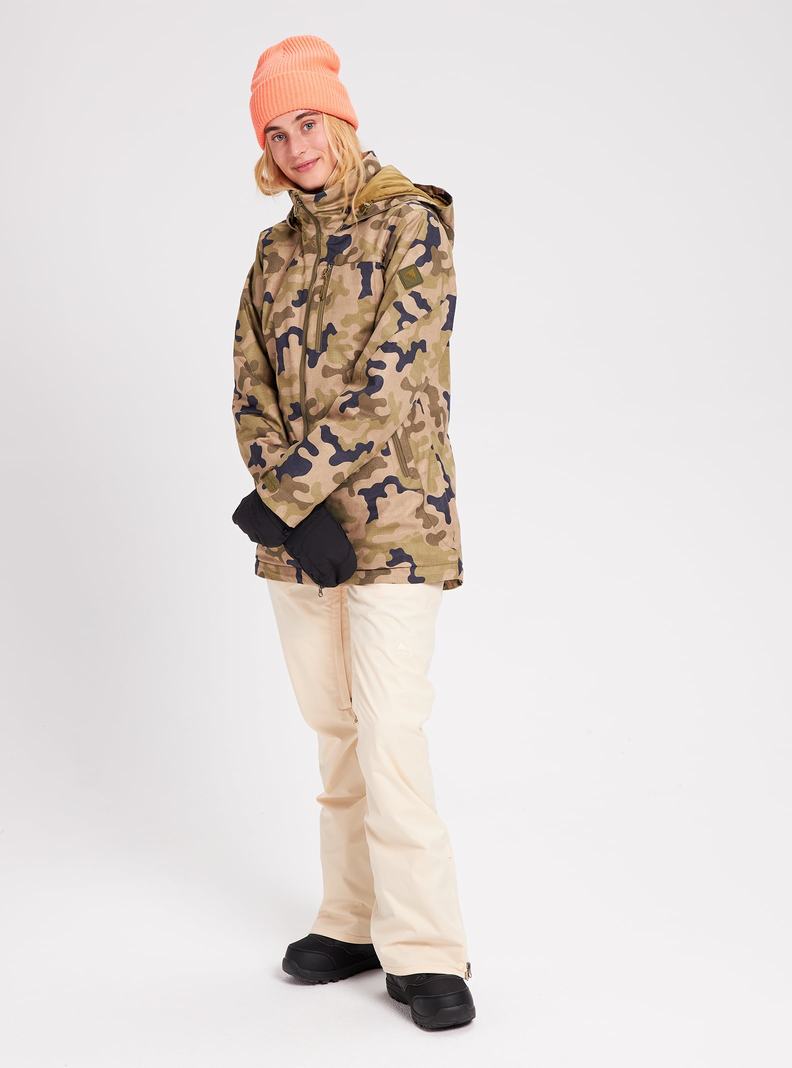 Olive Camo Burton Lelah Women's Ski Jackets | IVAYOP374