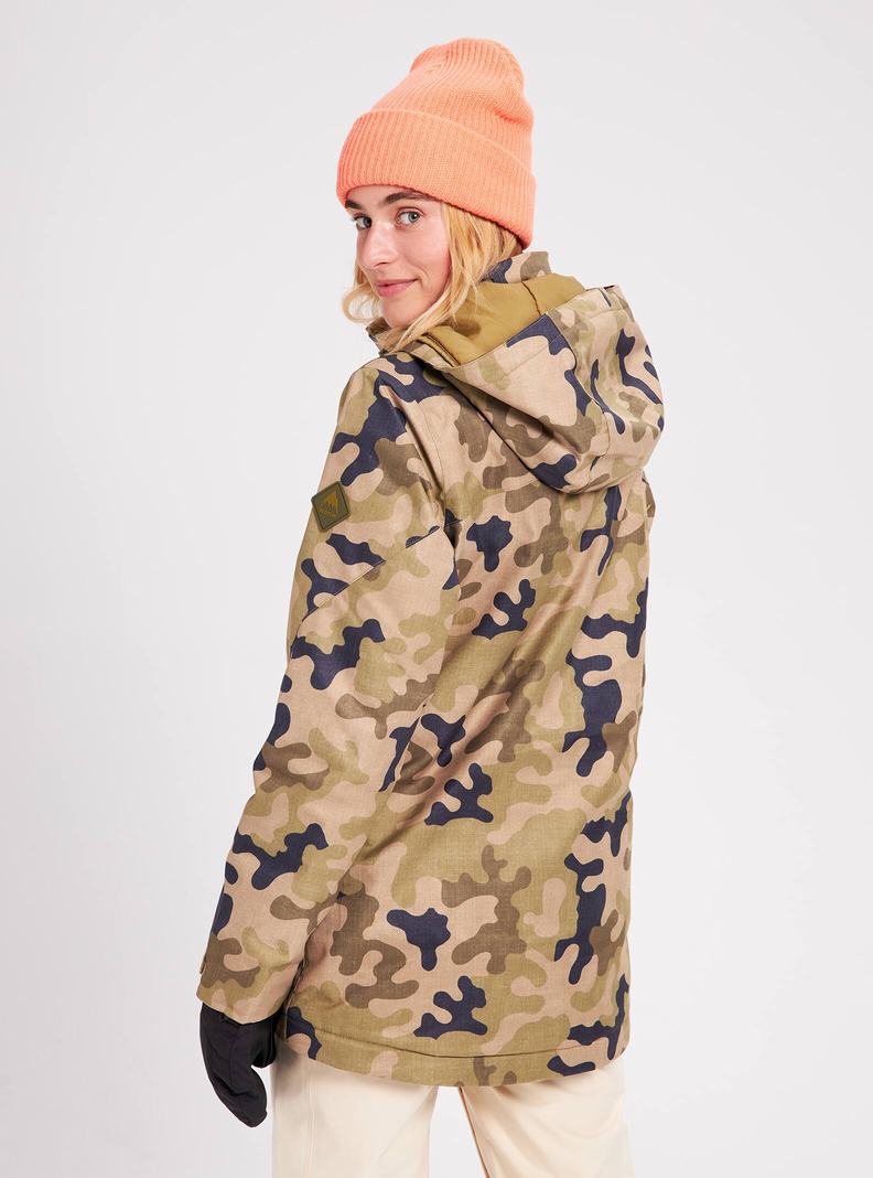 Olive Camo Burton Lelah Women's Ski Jackets | IVAYOP374