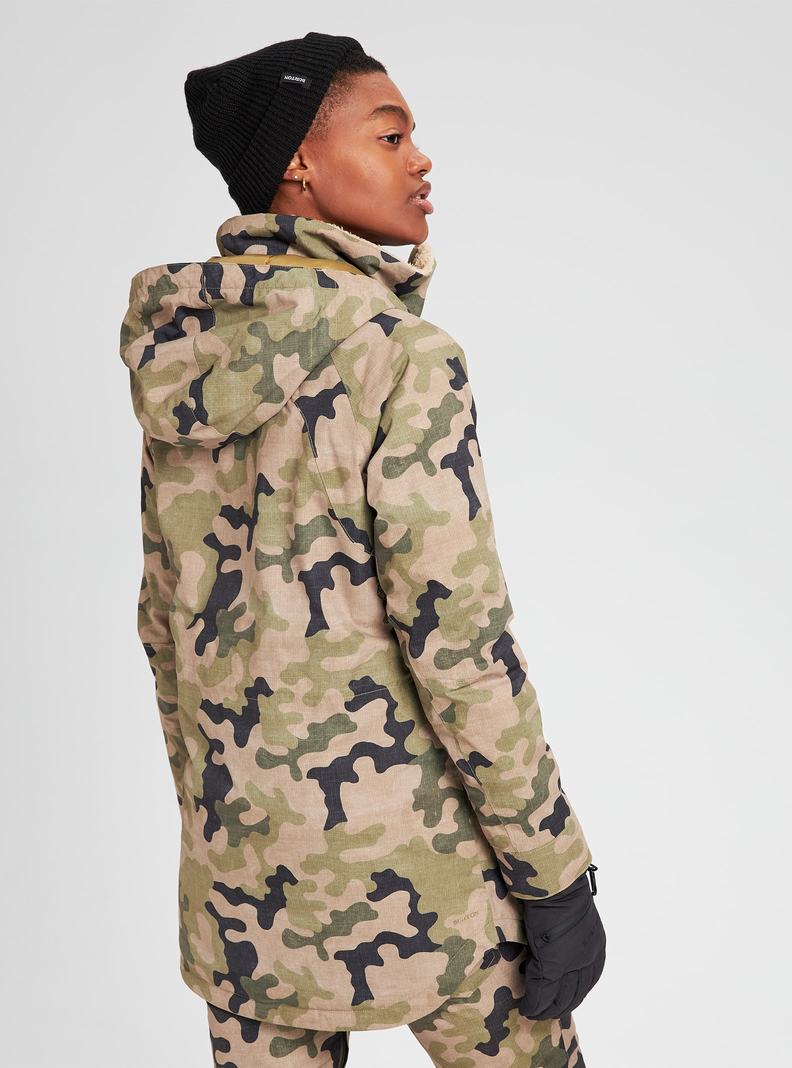 Olive Camo Burton Prowess Women's Ski Jackets | NLPSAH645