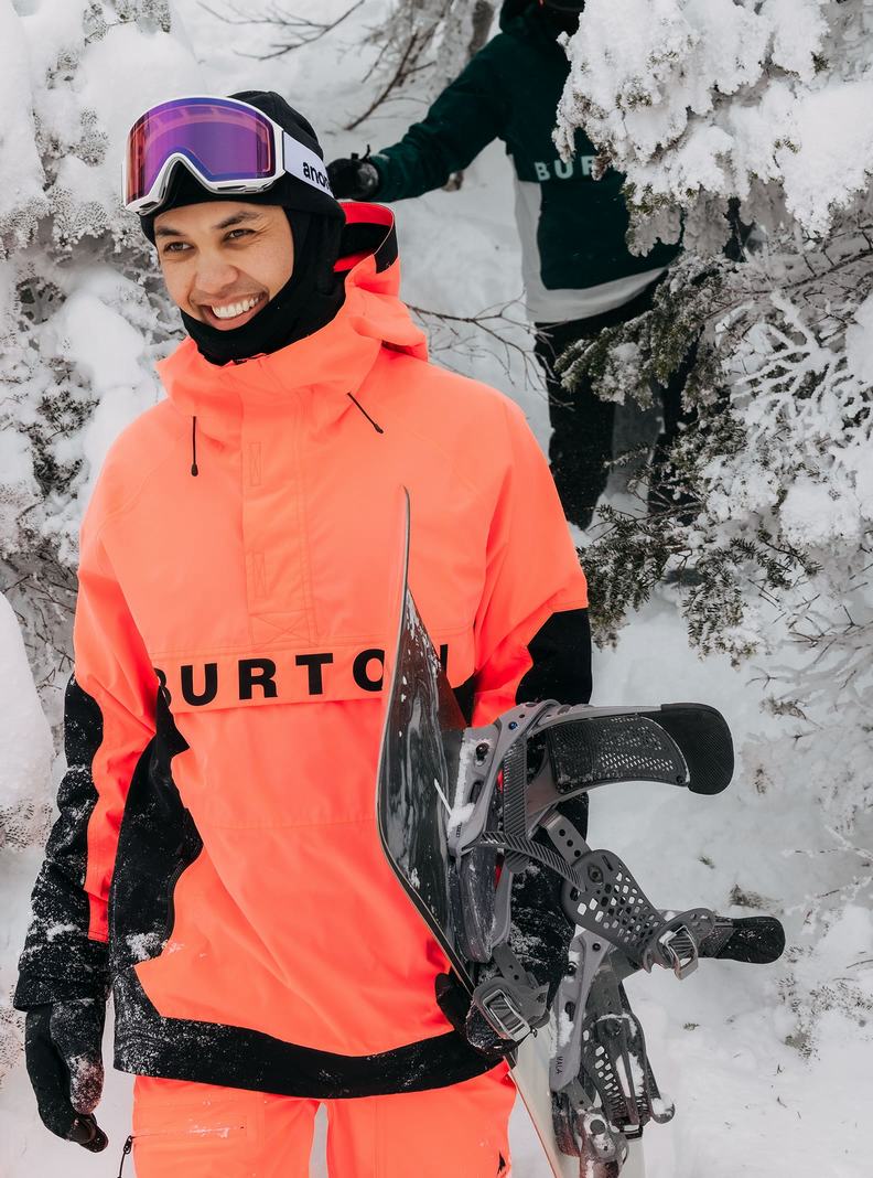 Orange / Black Burton Frostner 2L Anorak Men's Ski Jackets | BSIJEF182