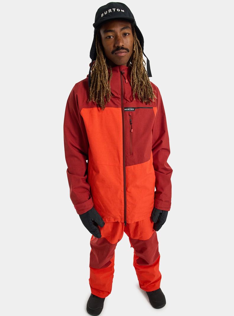 Orange Pink / Pink Burton Lodgepole 2L Men's Ski Jackets | DUKNLE972