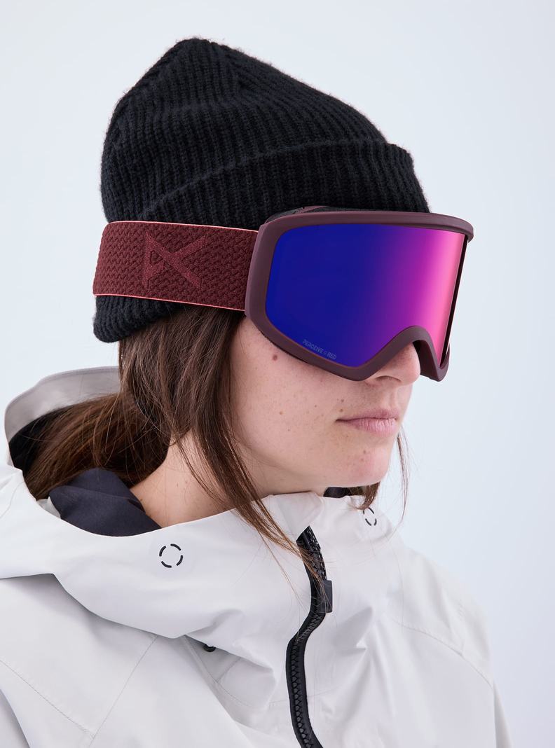 Orange / Red / / Burton Anon Insight Goggles + Bonus Lens Women's Ski Goggles | YZLCFN257