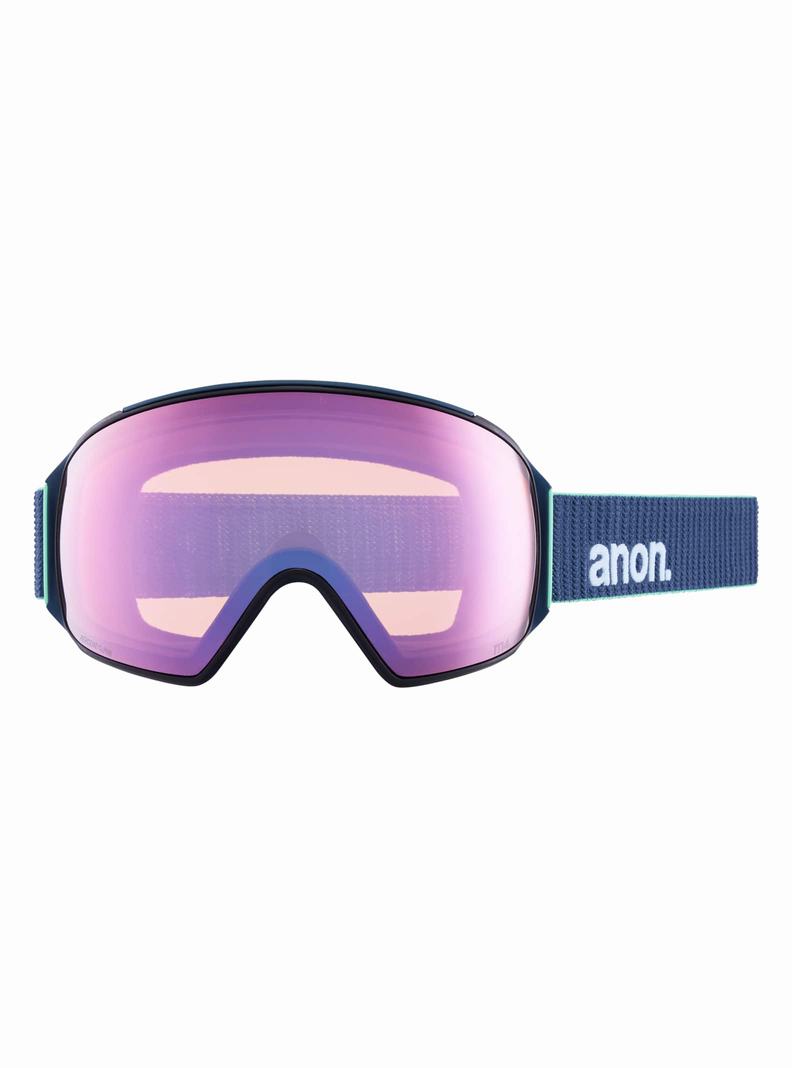 Orange Red / / Burton Anon M4 Low Bridge Fit Goggles (Toric) + Bonus Lens + MFI® Face Mask Men's Ski Goggles | MISDEW948