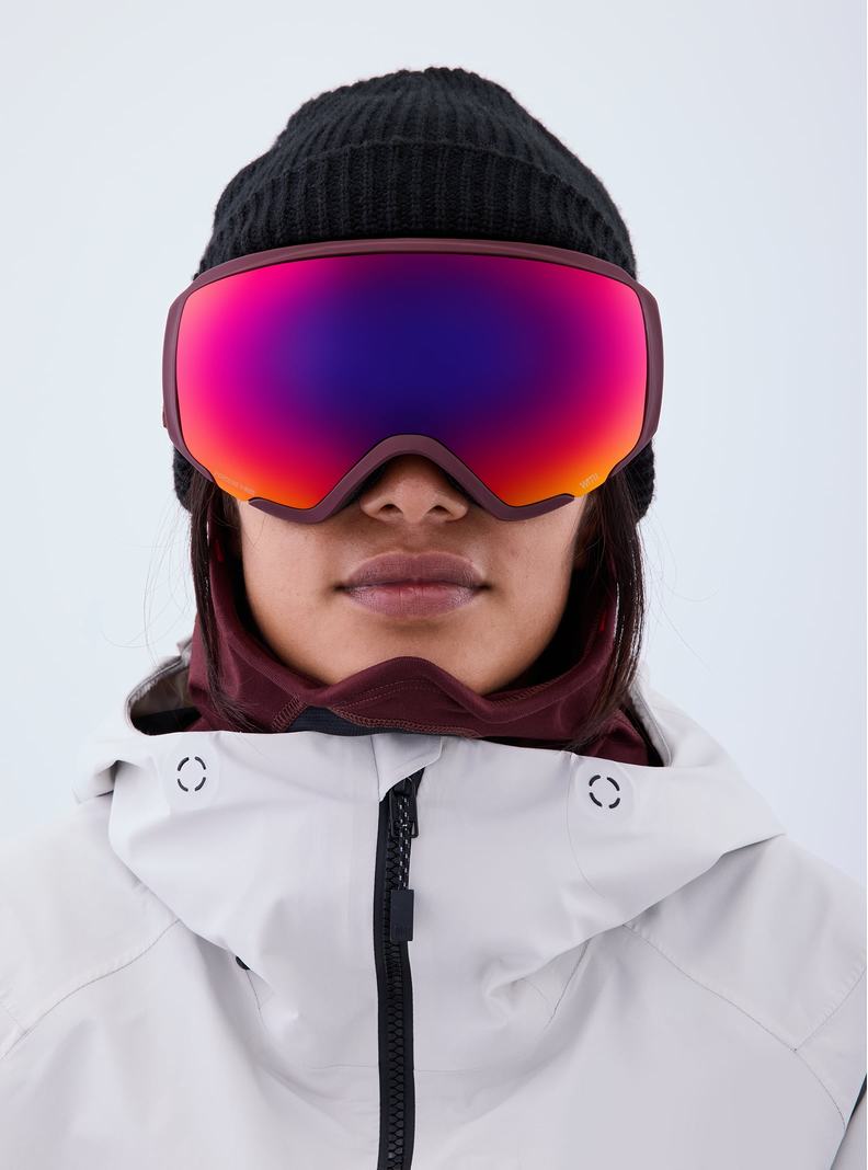 Orange / Red / / Burton Anon WM1 Goggles + Bonus Lens + MFI® Face Mask Women's Ski Goggles | RKSCPM306