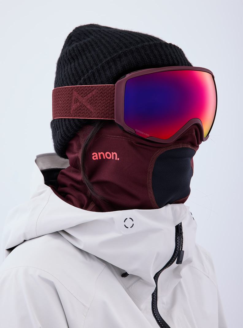 Orange / Red / / Burton Anon WM1 Goggles + Bonus Lens + MFI® Face Mask Men's Ski Goggles | SHZFNC641