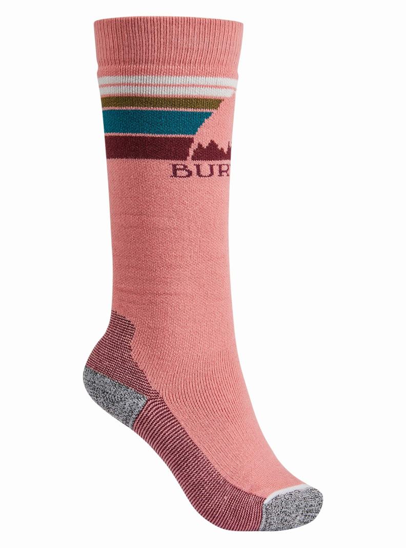 Pink Burton Emblem Midweight Kids\' Socks | RKSWIU410