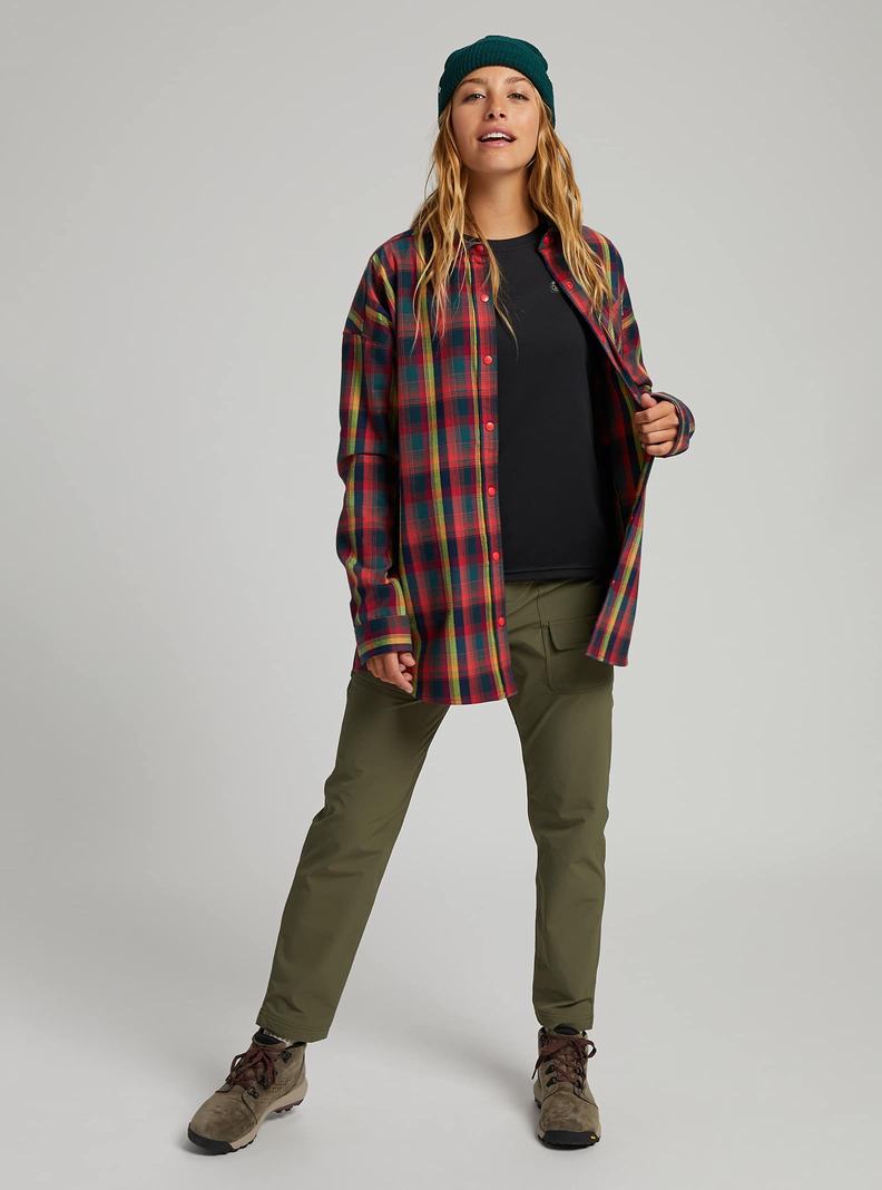 Pink Burton Stretch Grace Performance Flannel Women's Shirts | RJWIXA923