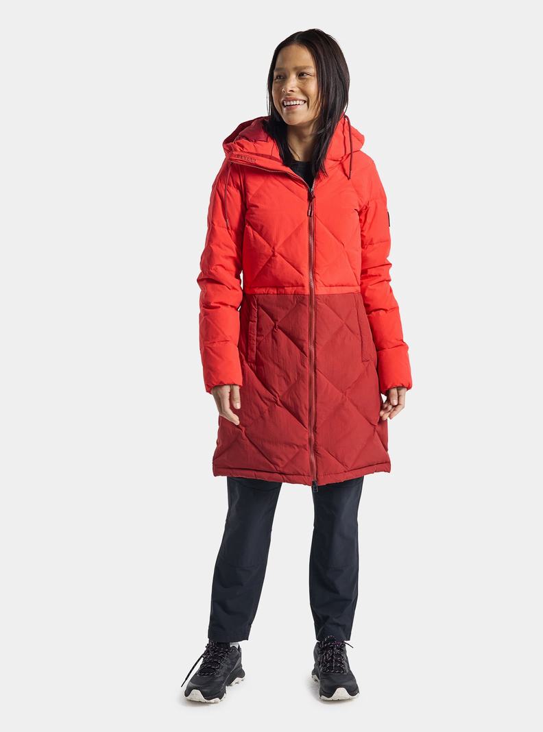 Pink / Orange Pink Burton Chescott Down Women's Ski Jackets | HITVJE630