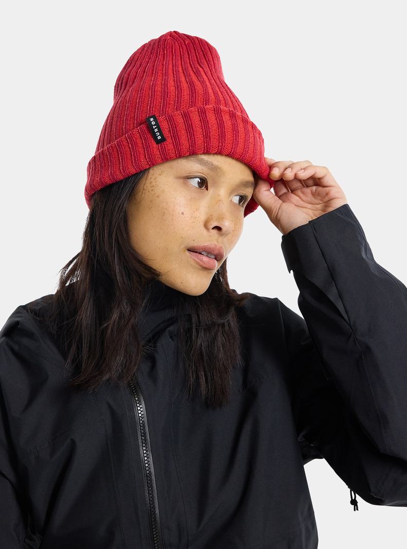 Pink / Orange Pink Burton Recycled Reversible Women's Beanie | TOSWAZ568