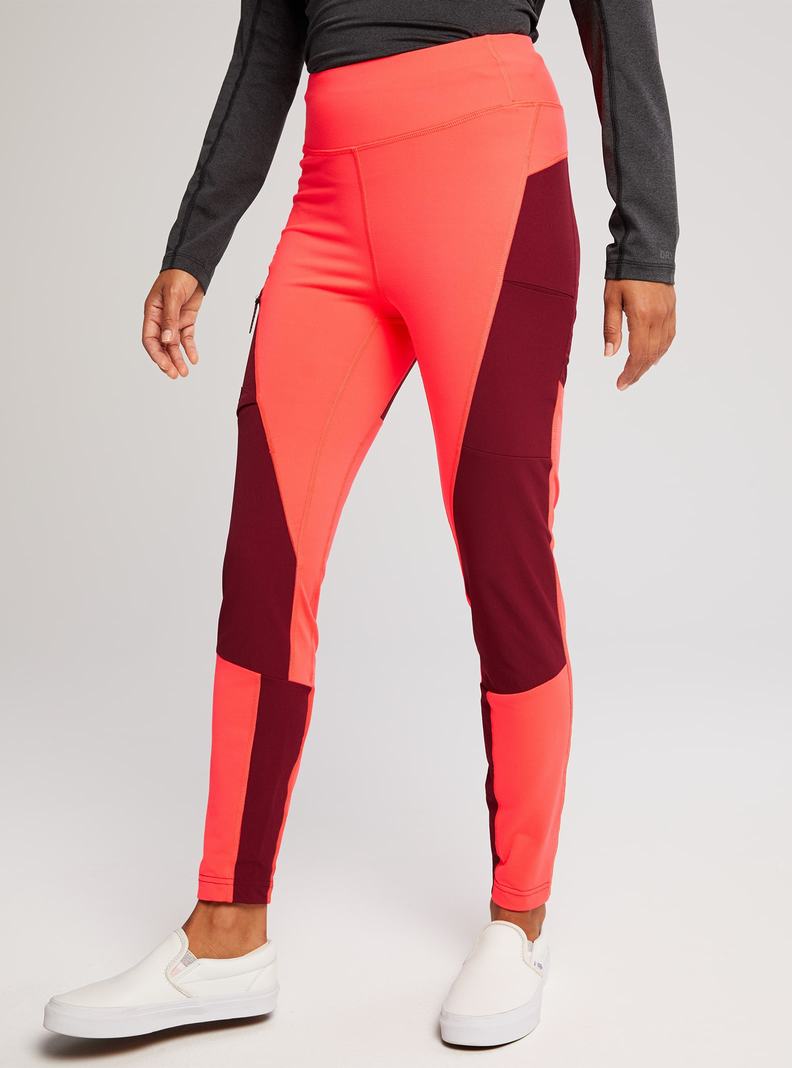 Pink / Red Burton Multipath Utility Women's Leggings | IAHQVM206