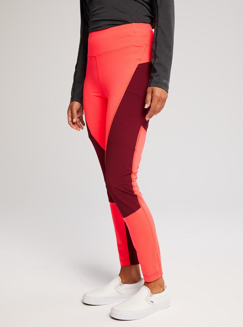 Pink / Red Burton Multipath Utility Women's Leggings | IAHQVM206