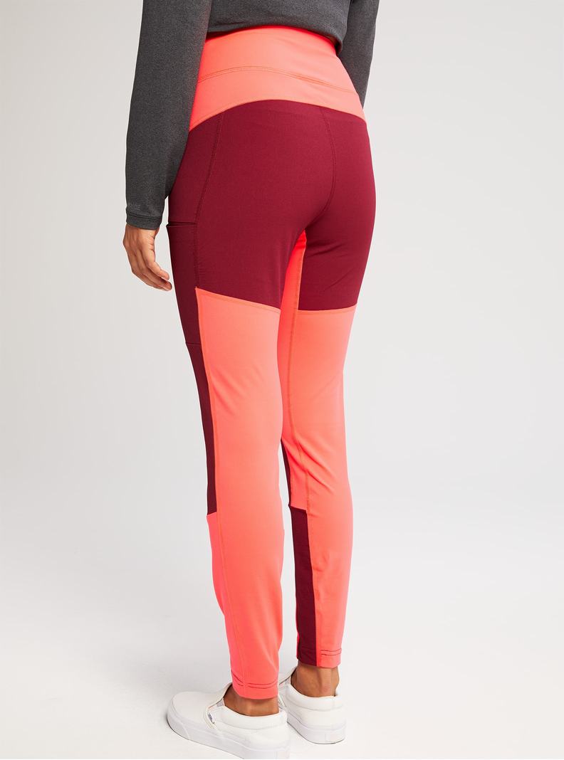 Pink / Red Burton Multipath Utility Women's Leggings | IAHQVM206