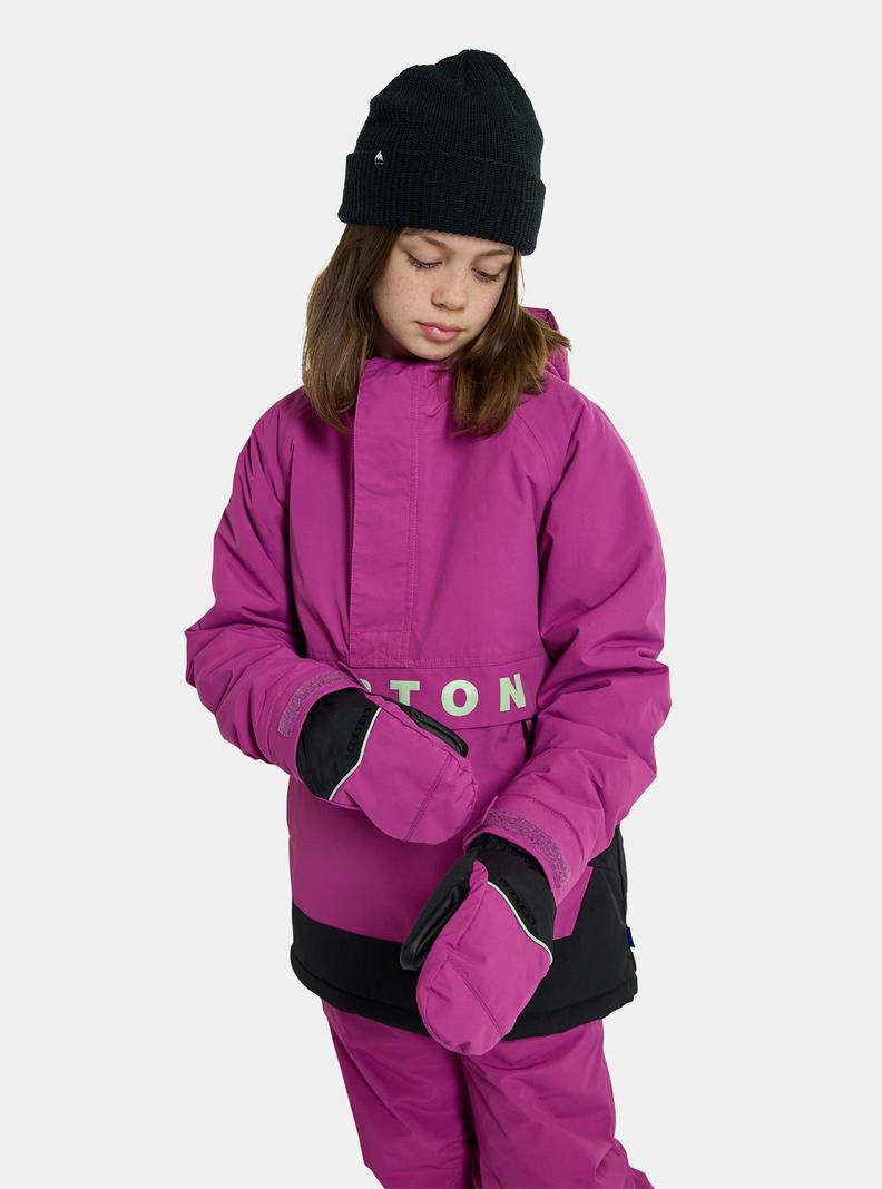 Purple / Black Burton Frostner 2L Anorak Kids' Ski Jackets | RSCZPV071