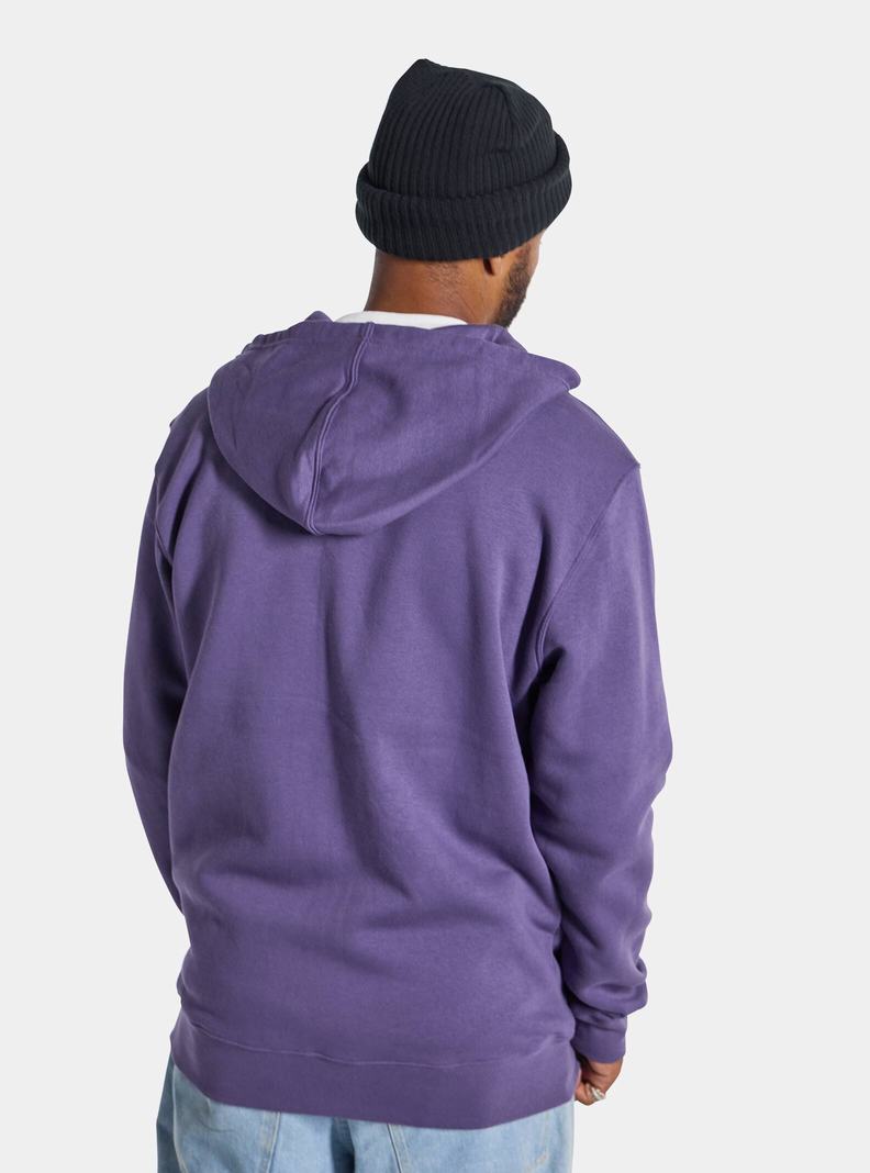 Purple Burton Elite Full-Zip Men's Hoodies | TPEXDM214