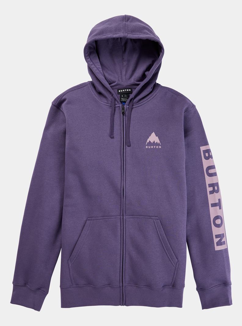 Purple Burton Elite Full-Zip Men\'s Hoodies | TPEXDM214