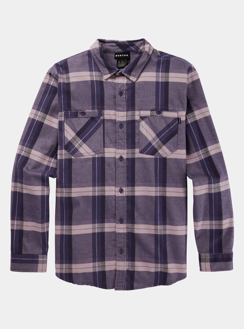 Purple Burton Favorite Long Sleeve Flannel Men\'s Shirts | BJORUX342