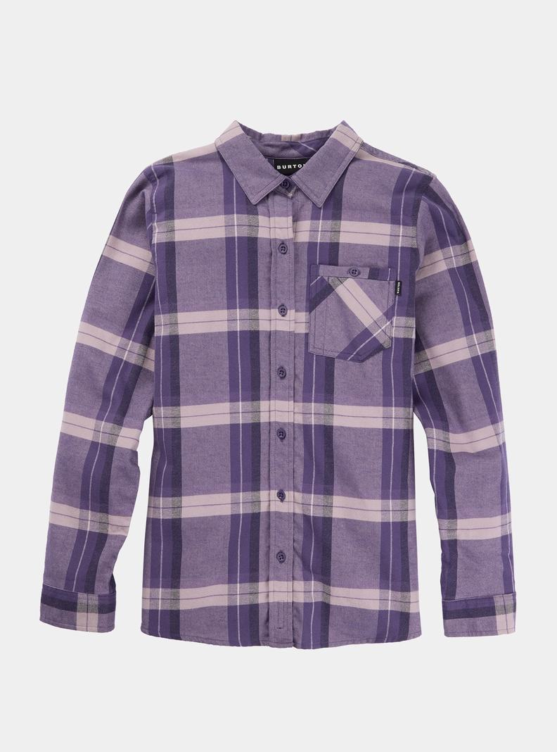 Purple Burton Favorite Long Sleeve Flannel Women\'s Shirts | EZYKJA923