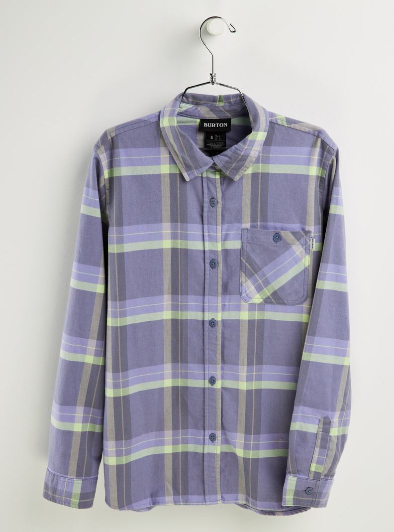 Purple Burton Grace Long Sleeve Flannel Women\'s Shirts | XNCEOI925