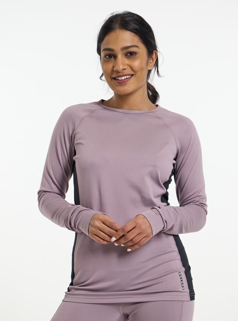 Purple Burton Midweight X Base Layer Crewneck Women's Base Layer Top | MUIAKT032