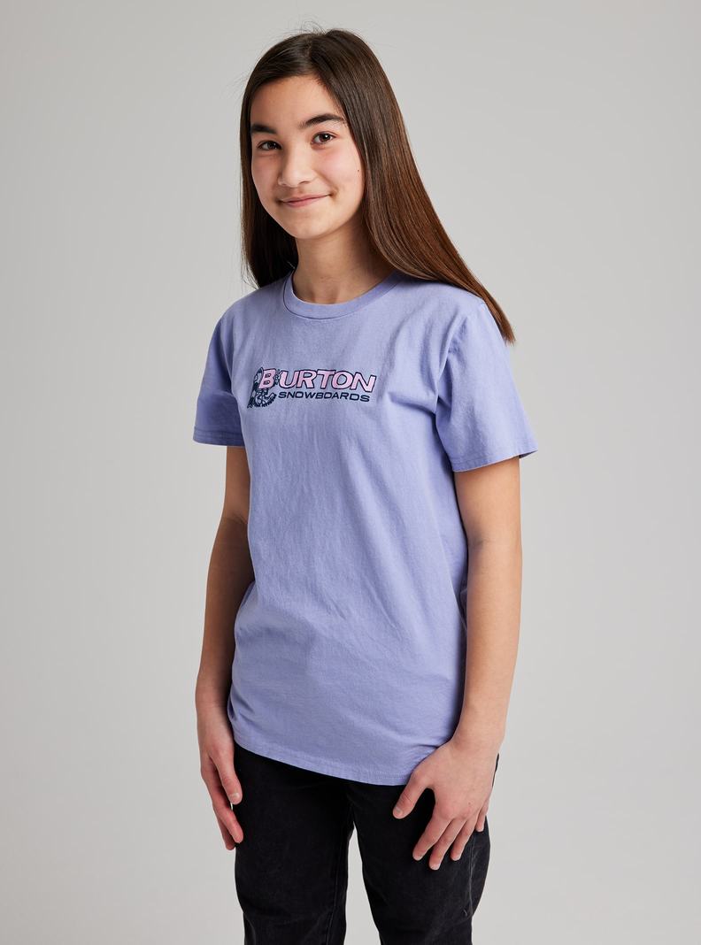 Purple Burton Pinecrest Short Sleeve Kids' T-Shirts | DIVEQY326