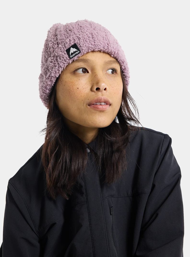 Purple Burton Plush Women's Beanie | ZTNSDF813