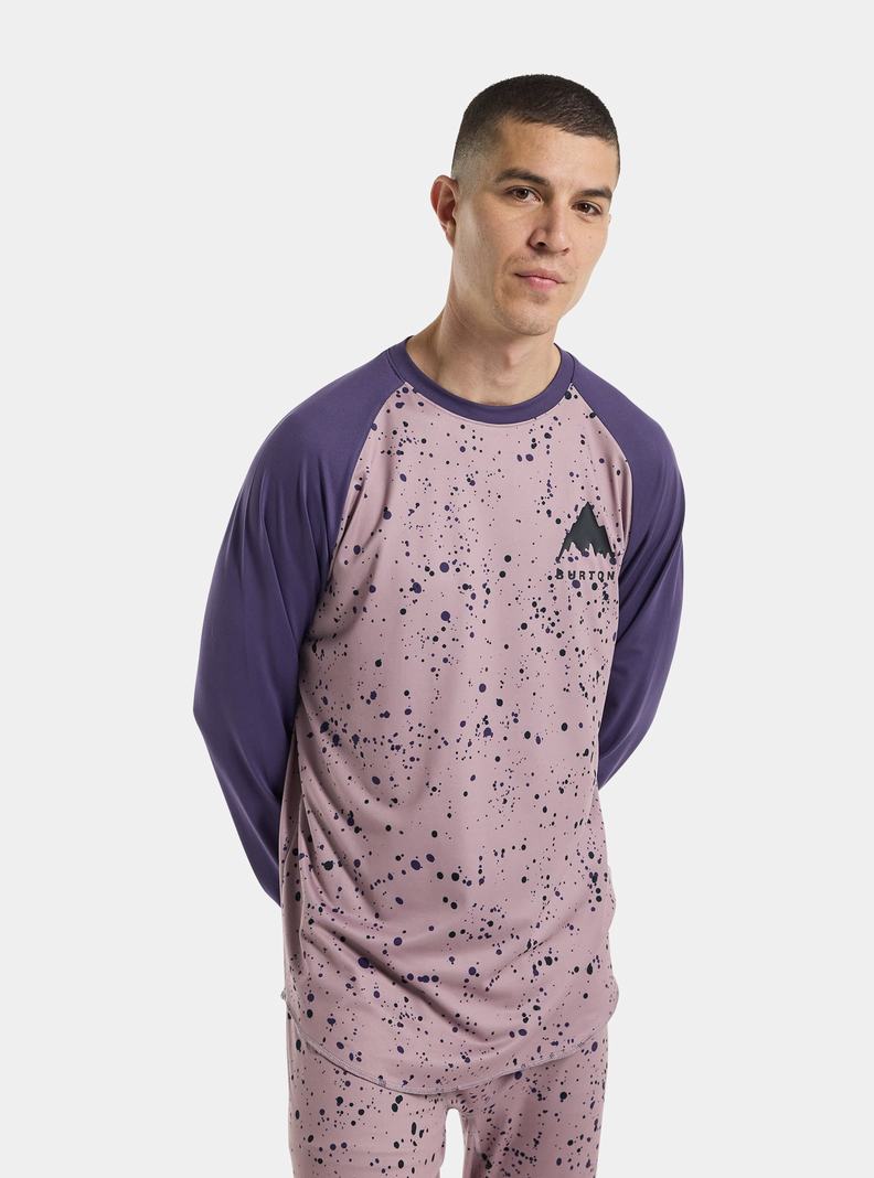 Purple Burton Roadie Men's Base Layer Top | JLMIOG357