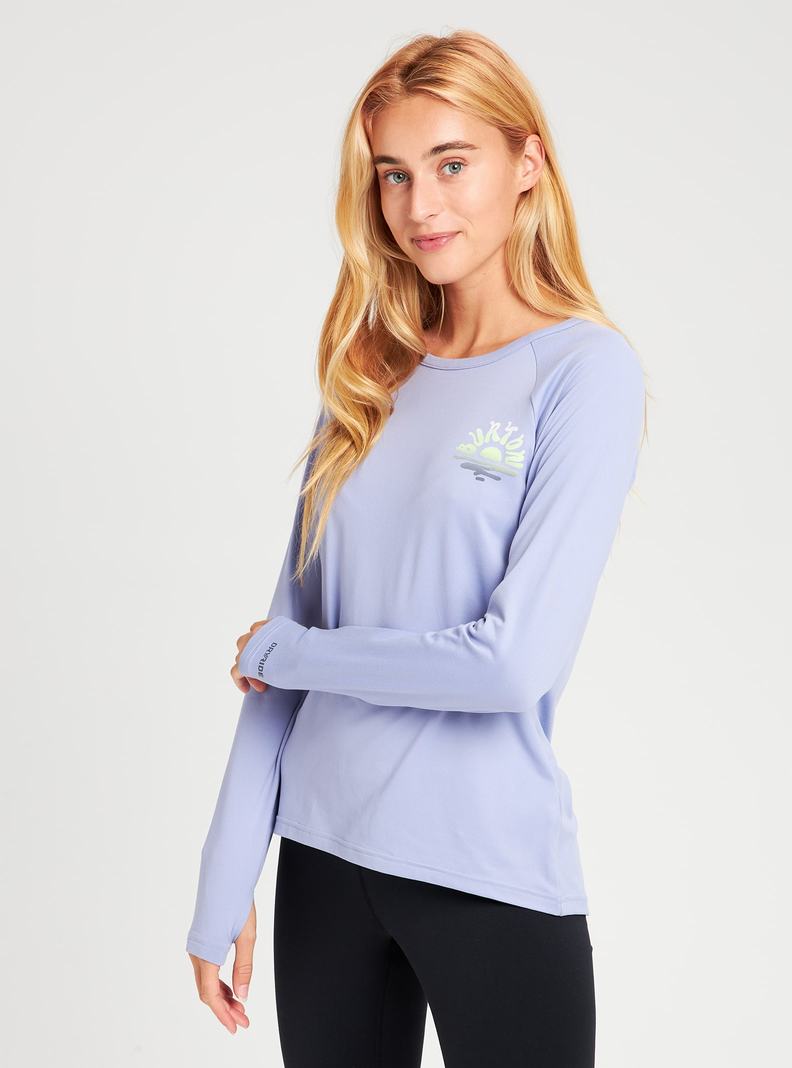 Purple Burton Roadie Women's Base Layer Top | KWUHDA342