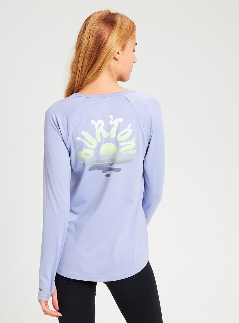 Purple Burton Roadie Women's Base Layer Top | KWUHDA342