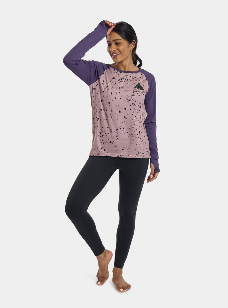 Purple Burton Roadie Women's Base Layer Top | QAFXSM561