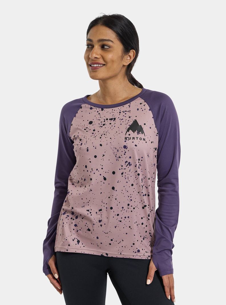 Purple Burton Roadie Women's Base Layer Top | QAFXSM561