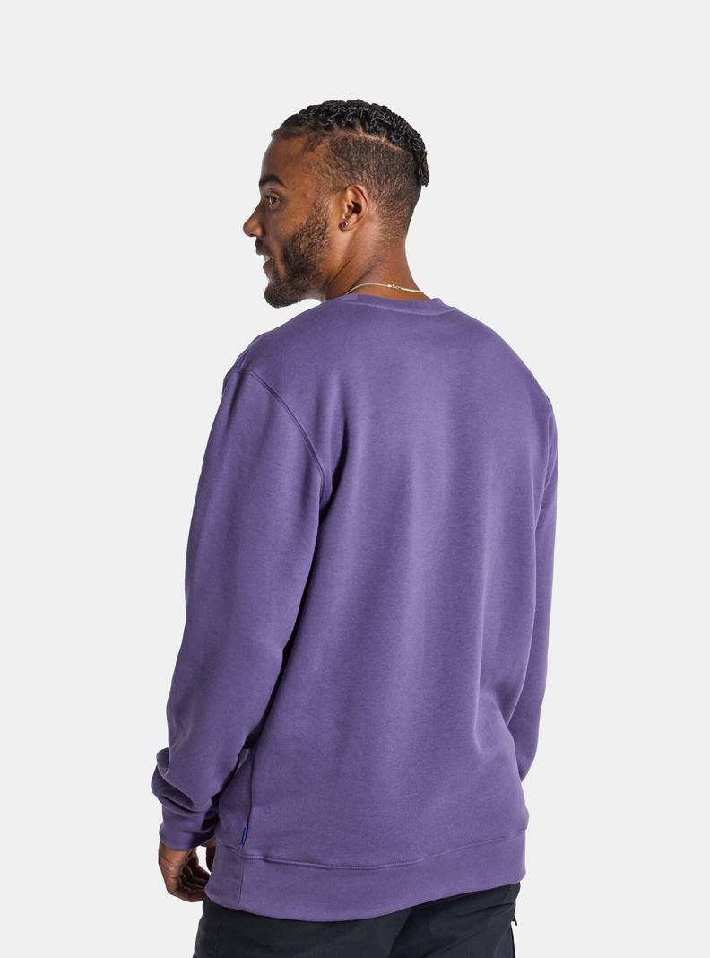 Purple Burton Vault Crew Men's Sweatshirts | MZGKDS168