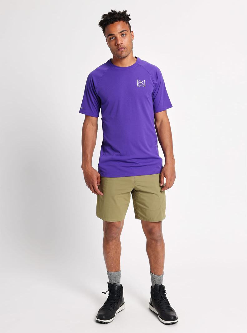 Purple Burton [ak] Helium Power Dry Short Sleeve Men's Base Layer Top | OTNDFE468