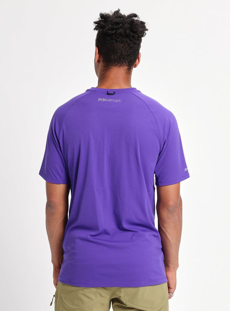 Purple Burton [ak] Helium Power Dry Short Sleeve Men's Base Layer Top | OTNDFE468