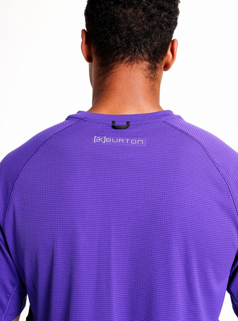 Purple Burton [ak] Helium Power Dry Short Sleeve Men's Base Layer Top | OTNDFE468