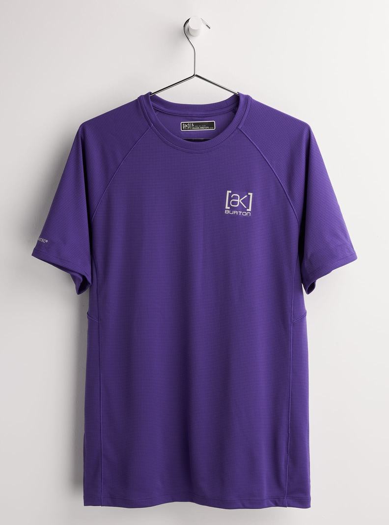 Purple Burton [ak] Helium Power Dry Short Sleeve Men\'s Base Layer Top | OTNDFE468