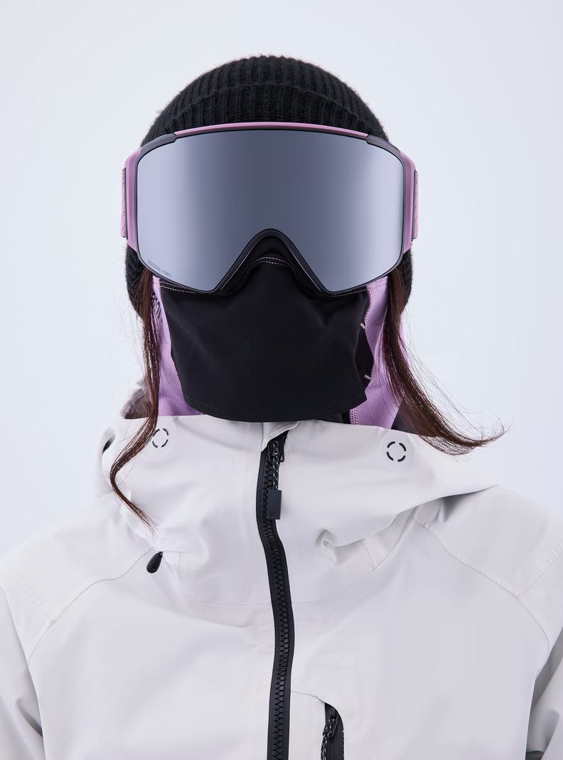 Purple / Orange / Black Burton Anon M4S Goggles (Cylindrical) + Bonus Lens + MFI® Face Mask Women's Ski Goggles | CEGTPH917