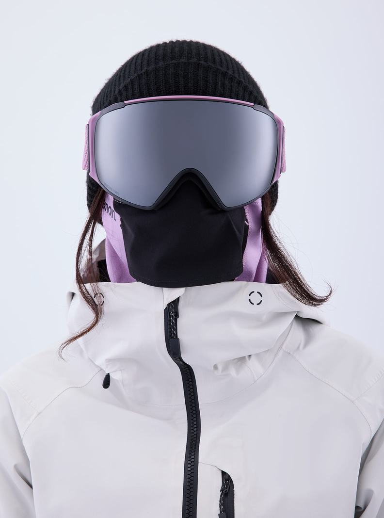 Purple / Orange / Black Burton Anon M4S Goggles (Toric) + Bonus Lens + MFI® Face Mask Women's Ski Goggles | FQJTMX806