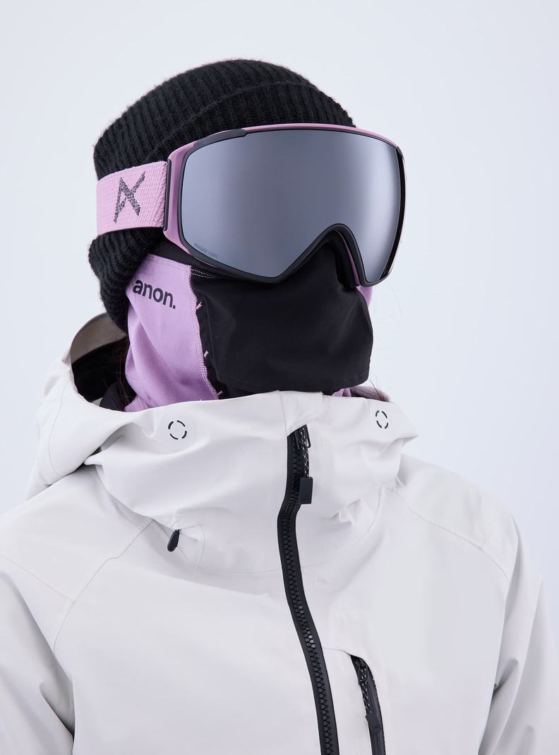 Purple / Orange / Black Burton Anon M4S Goggles (Toric) + Bonus Lens + MFI® Face Mask Women's Ski Goggles | FQJTMX806