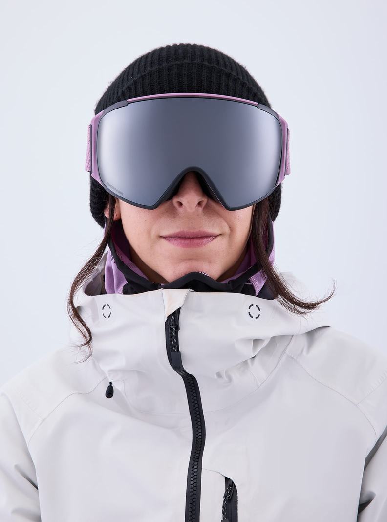 Purple / Orange / Black Burton Anon M4S Goggles (Toric) + Bonus Lens + MFI® Face Mask Women's Ski Goggles | FQJTMX806